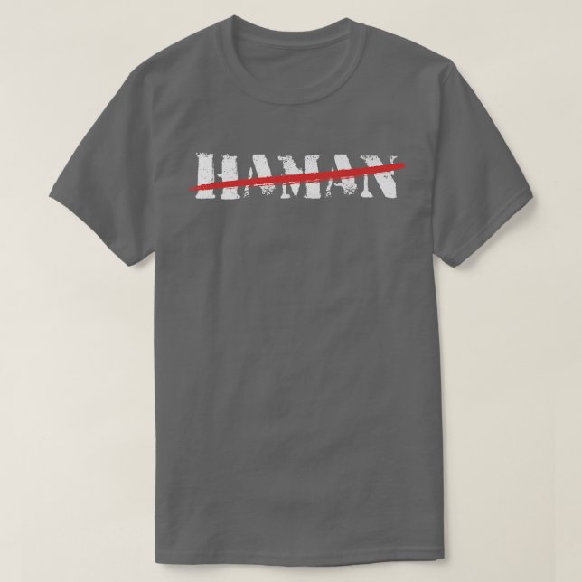 Happy Purim Costume Idea Not Today Haman Jewish Ho T-Shirt (Design Front)