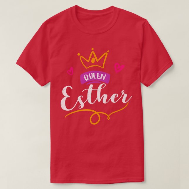 Happy Purim Costume Idea Queen Esther Hebrew Jewis T-Shirt (Design Front)