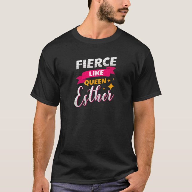Happy Purim Costume Idea Queen Esther Hebrew Jewis T-Shirt (Front)