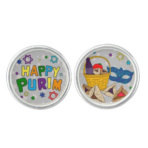 Happy Purim Cufflinks