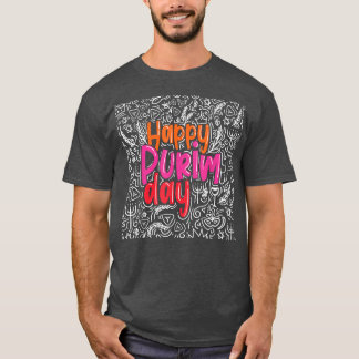 Happy Purim Day Costume Jewish Holliday Cool  T-Shirt