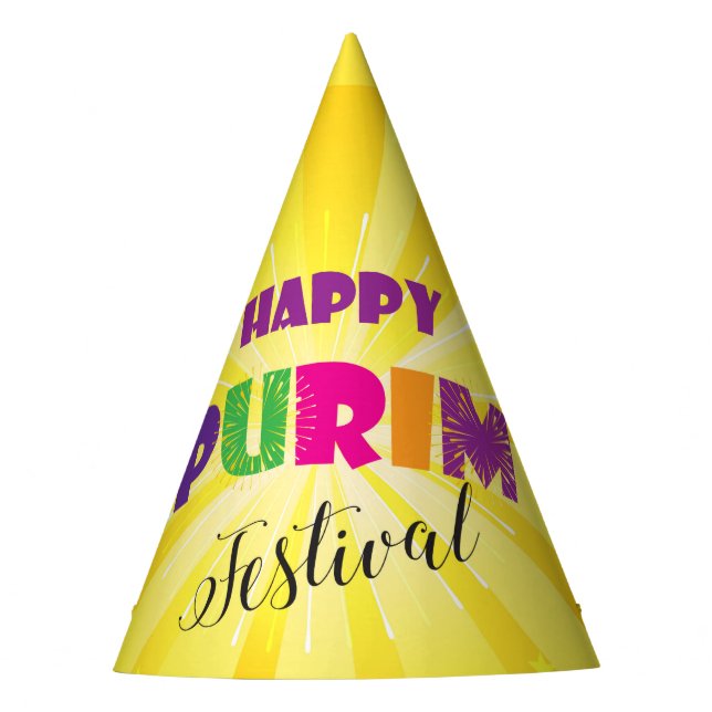 Happy Purim Festival Kids Party Gifts Pattern Hat (Front)