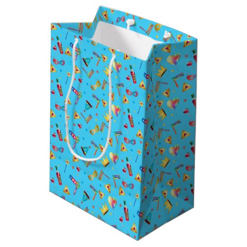 Happy Purim Festival Kids Party Gifts Pattern Medium Gift Bag