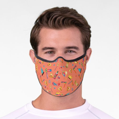 Happy Purim Festival Kids Party Gifts Pattern Premium Face Mask