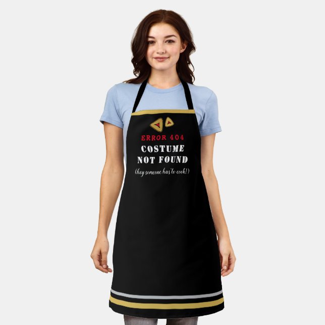 HAPPY PURIM Funny Costume ERROR 404 Custom Apron (Worn)