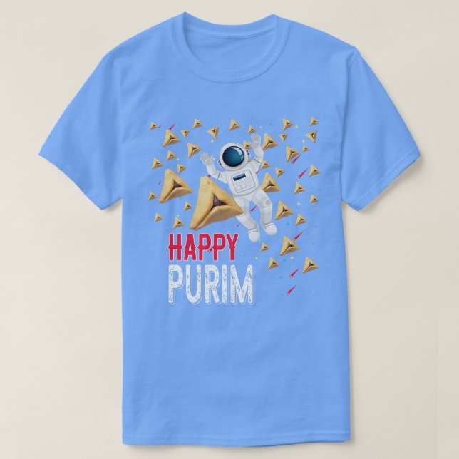 Happy Purim Funny Hamantaschen Gift Purim Jewish H T-Shirt (Design Front)
