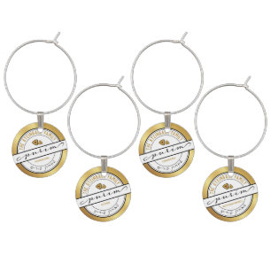 HAPPY PURIM Funny Personalized Set of Wine Charm