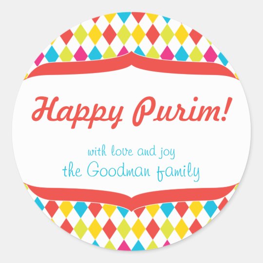 Happy Purim Gift Tag | Zazzle.com