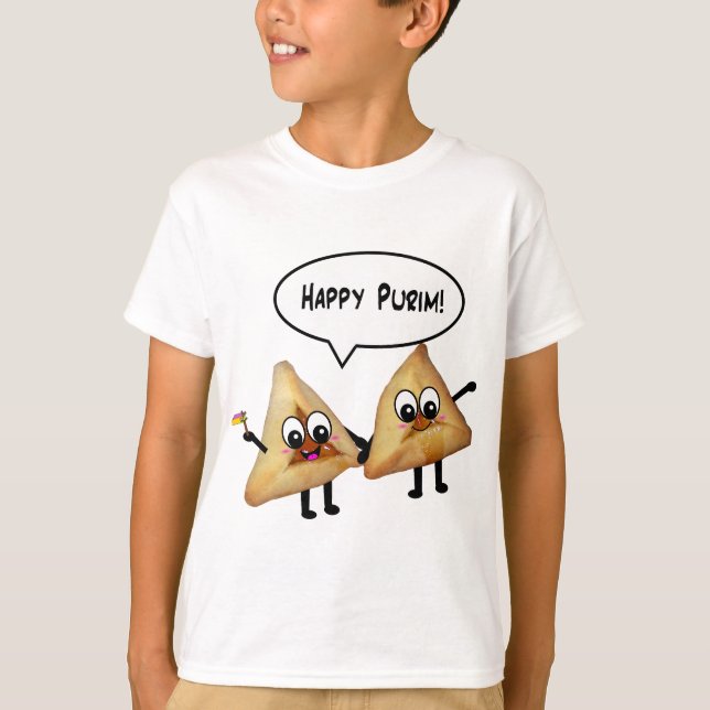 Happy Purim hamantaschen T-Shirt (Front)
