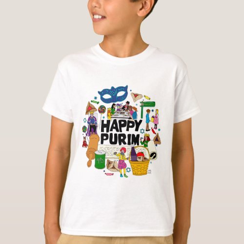 Happy Purim Kids T_Shirt