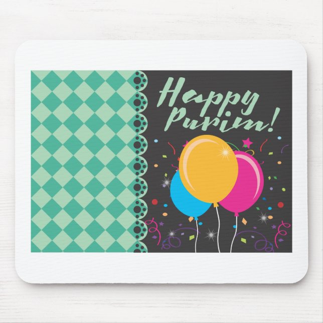 happy purim mouse pad (Front)