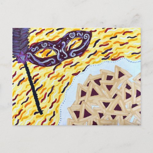 Happy Purim Painting Postcard