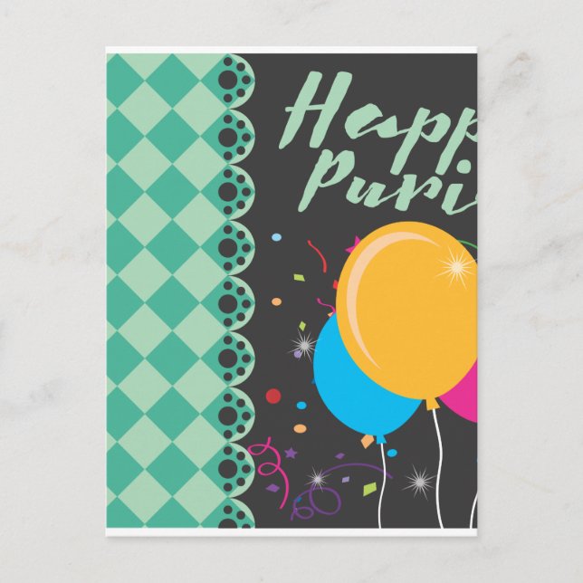 happy purim postcard (Front)