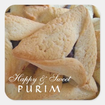 Happy Purim Sticker by EveStock at Zazzle