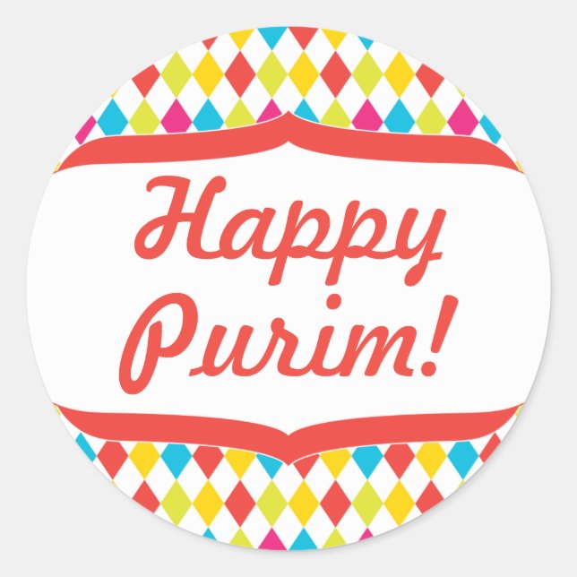 Happy purim Sticker (Front)