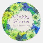 Happy Purim Sunflower Sticker at Zazzle