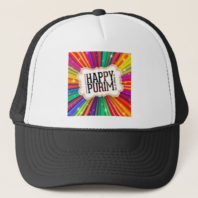 happy purim trucker hat (Front)