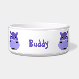 Happy Purple Hippo Face Bowl