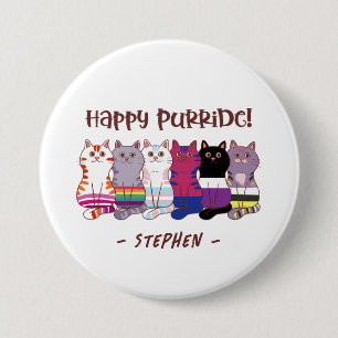Happy Purride – LGBTQ Pride Cats Button
