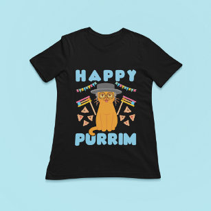Happy Purrim Purim Cat Jewish Holiday T-Shirt