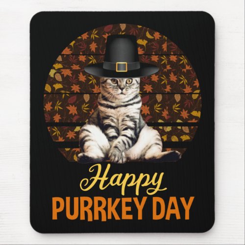Happy Purrkey Day Mouse Pad