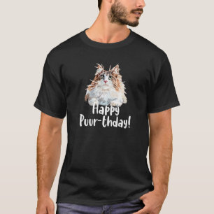 Happy Puur thday Norwegian Forest Cat T-Shirt
