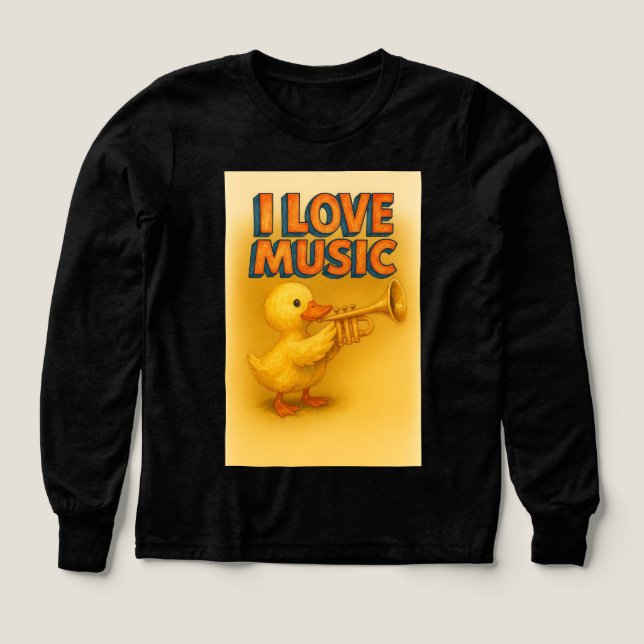 Happy Quack Melody Tri-Blend Shirts (Design Front)