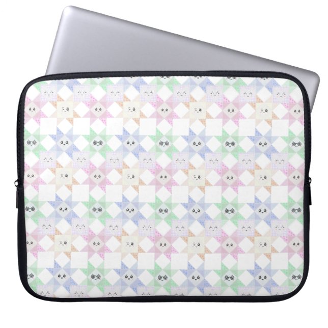 Happy Quilt  Laptop Sleeve (Front)