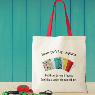 Happy Quilter's Humor Tote Bag