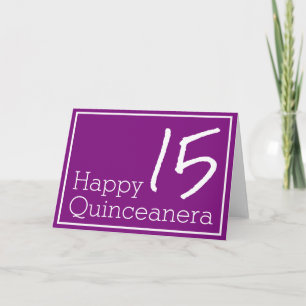 Happy Quinceanera Letterpress Thank You Card
