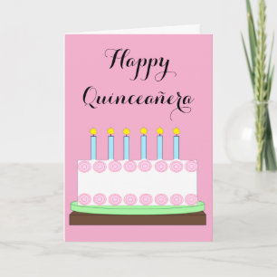 Happy Quinceañera: Pink Card