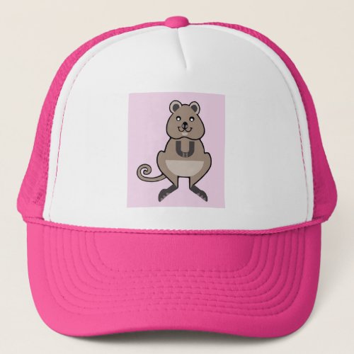 Happy QUOKKA  _Animal lover _ Wildlife _ Pink Trucker Hat