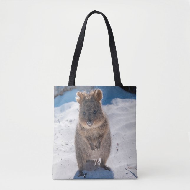 Happy Quokka on the beach Australia Tote Bag (Front)