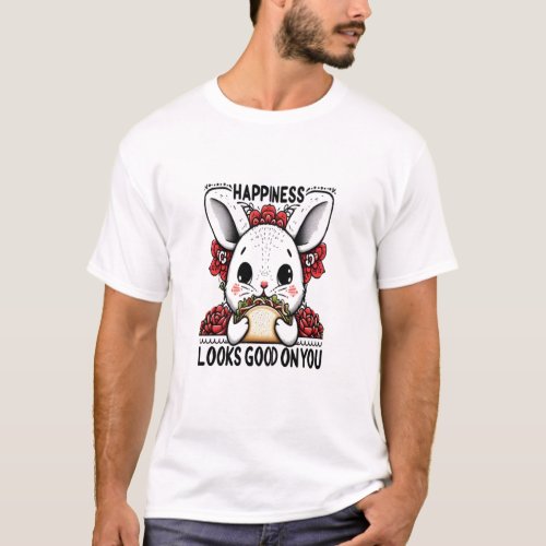 Happy Rabbit happiness looks good on you T_Shirt
