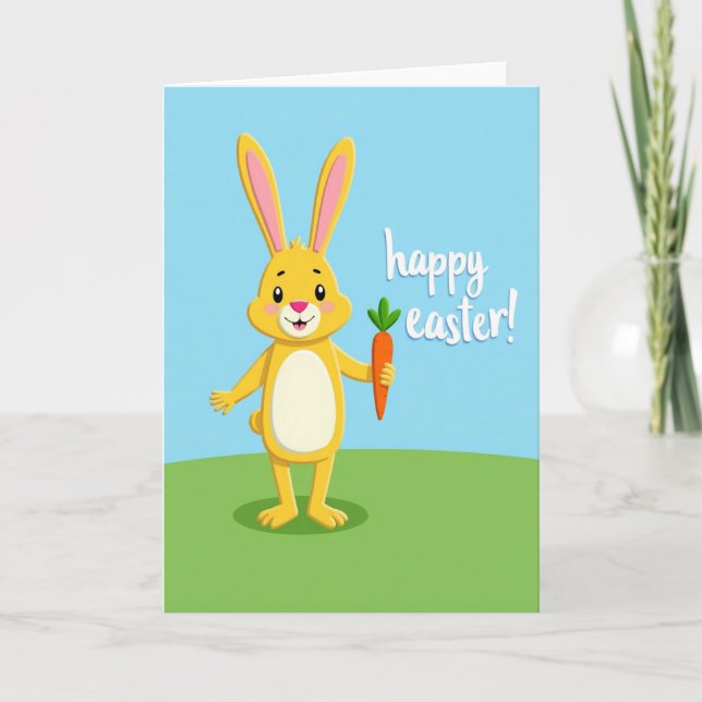 Happy Rabbit Spring Card (Front)