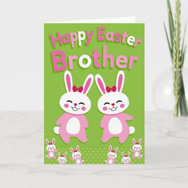 Happy Rabbits Celebration Card (Front)