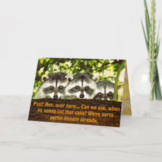 Happy Raccoon Holiday card