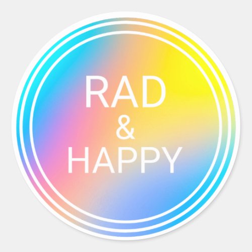 Happy  Rad sticker