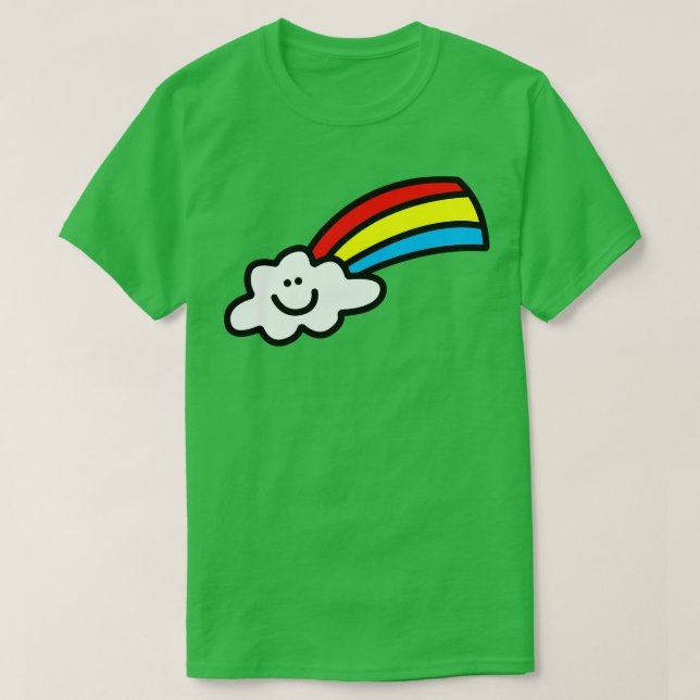 Happy Rainbow Cloud T-Shirt (Design Front)