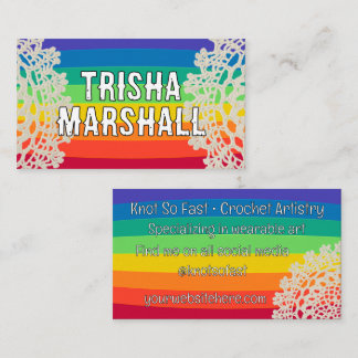 Happy Rainbow Crochet Business Card