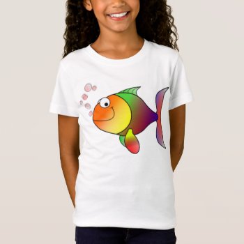 Happy Rainbow Fish T-shirt by stargiftshop at Zazzle
