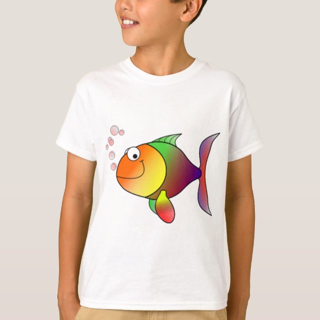 Happy Rainbow Fish T-Shirt (Front)