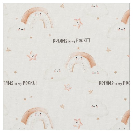 Happy rainbow - good mood vibes  fabric