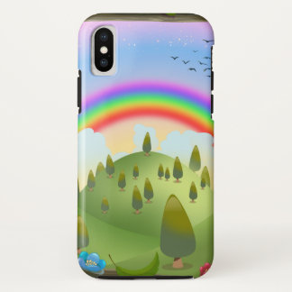 Happy Rainbow Landscape iPhone XS Case