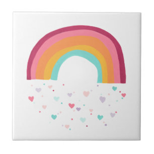Happy Rainbow Magic Ceramic Tile