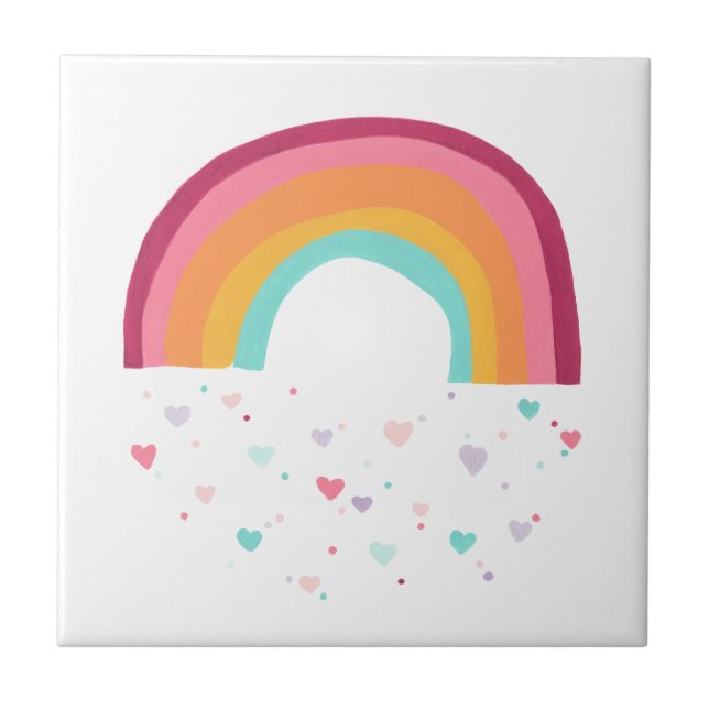 Happy Rainbow Magic Ceramic Tile (Front)