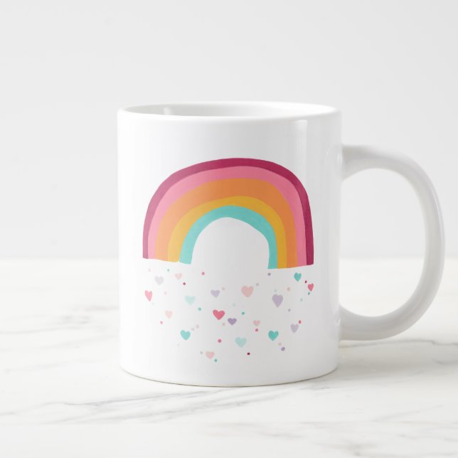 Happy Rainbow Magic Giant Coffee Mug (Right)