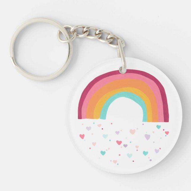 Happy Rainbow Magic Keychain (Front)