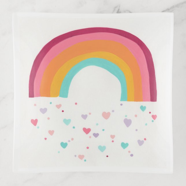 Happy Rainbow Magic Trinket Tray (Front)