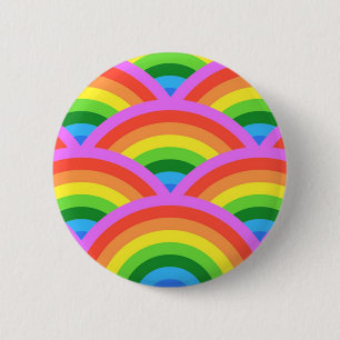 Happy Rainbow Pinback Button